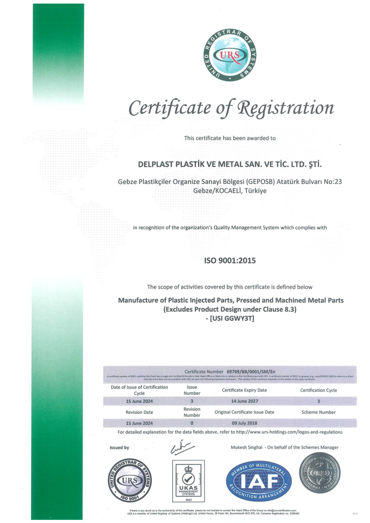 Delplast ISO 9001:2015